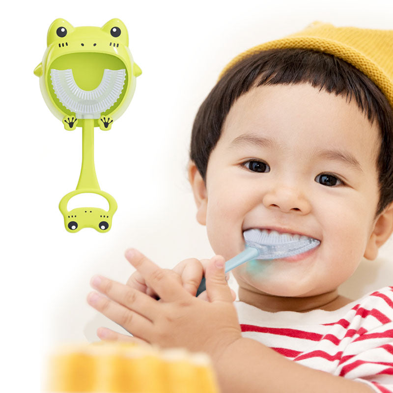 Baby Tandenborstel Kinderen 360 Graden U-Vormige Kinderen Tanden Oral Care Borstel Zachte Siliconen Tandenborstel Baby Items 2-12Y