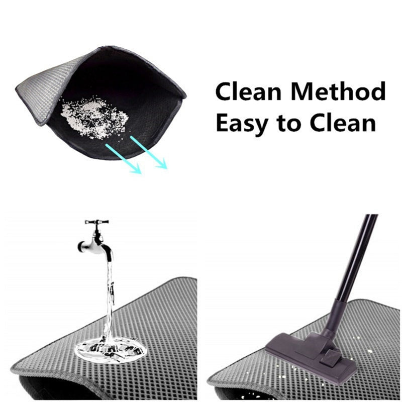 Dubbele Laag Antislip Zand Kat Pad Huisdier Kattenbakvulling Mat Wc Leer Waterdicht Schoon Pad Voor Katten Huis schoon Accessoires