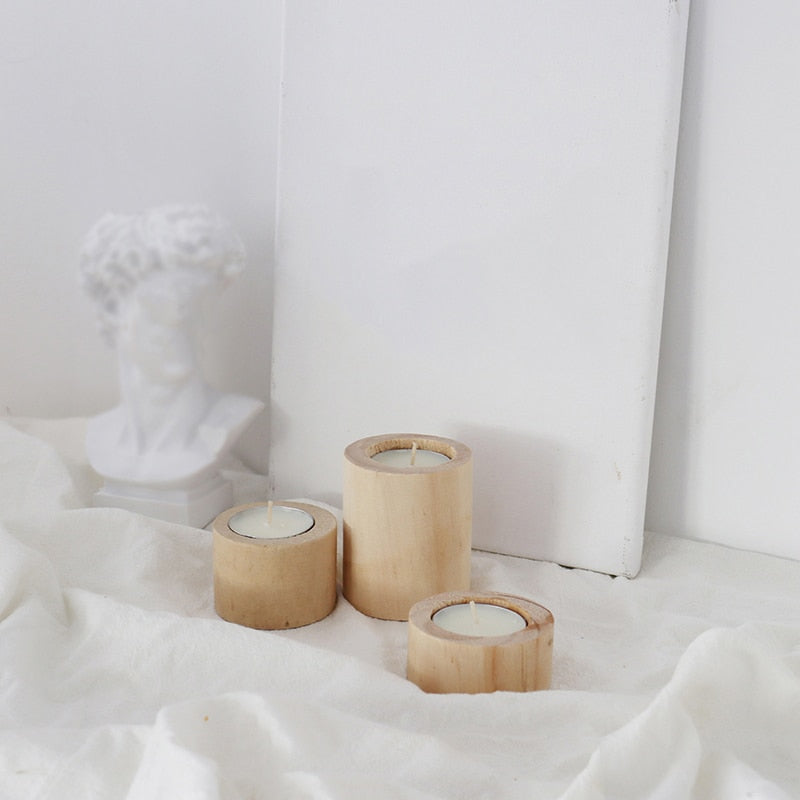 Wood Candle Holders