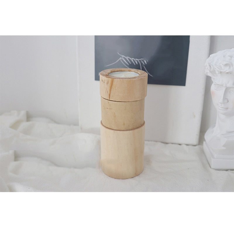 Wood Candle Holders