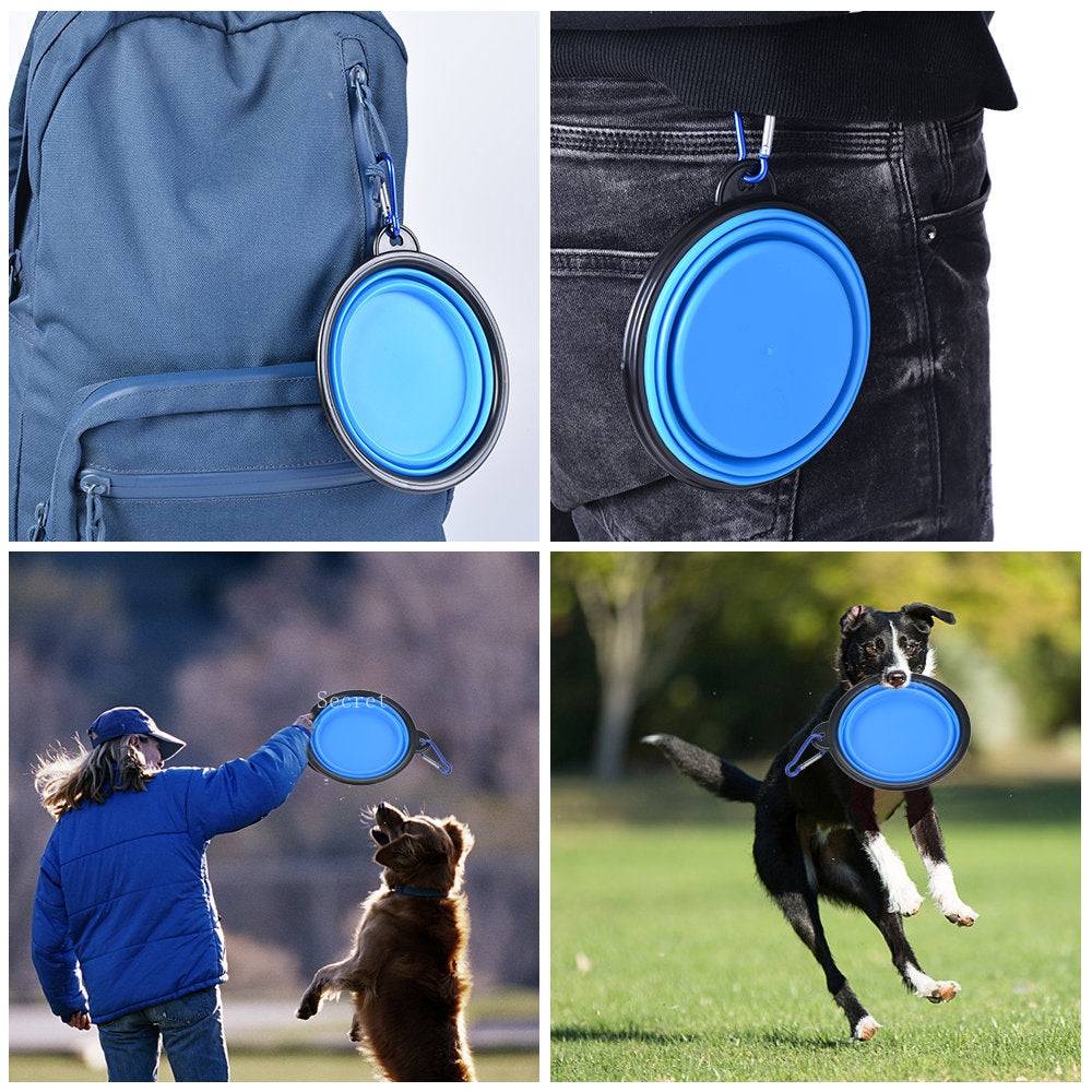 AquaPaws Buddy | Portable Silicone Pet Bowl - Perfect for On-the-Go Adventures!
